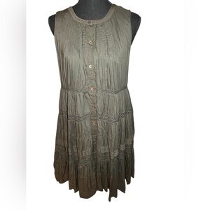 Lucky Brand Olive Green Sleeveless Dress